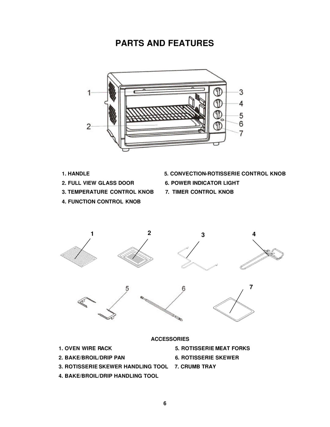 Avanti OCR43SS instruction manual Parts and Features 