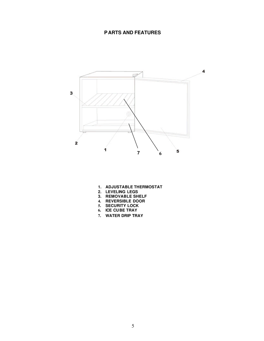 Avanti RF170W, RF171PSS instruction manual Arts and Features 