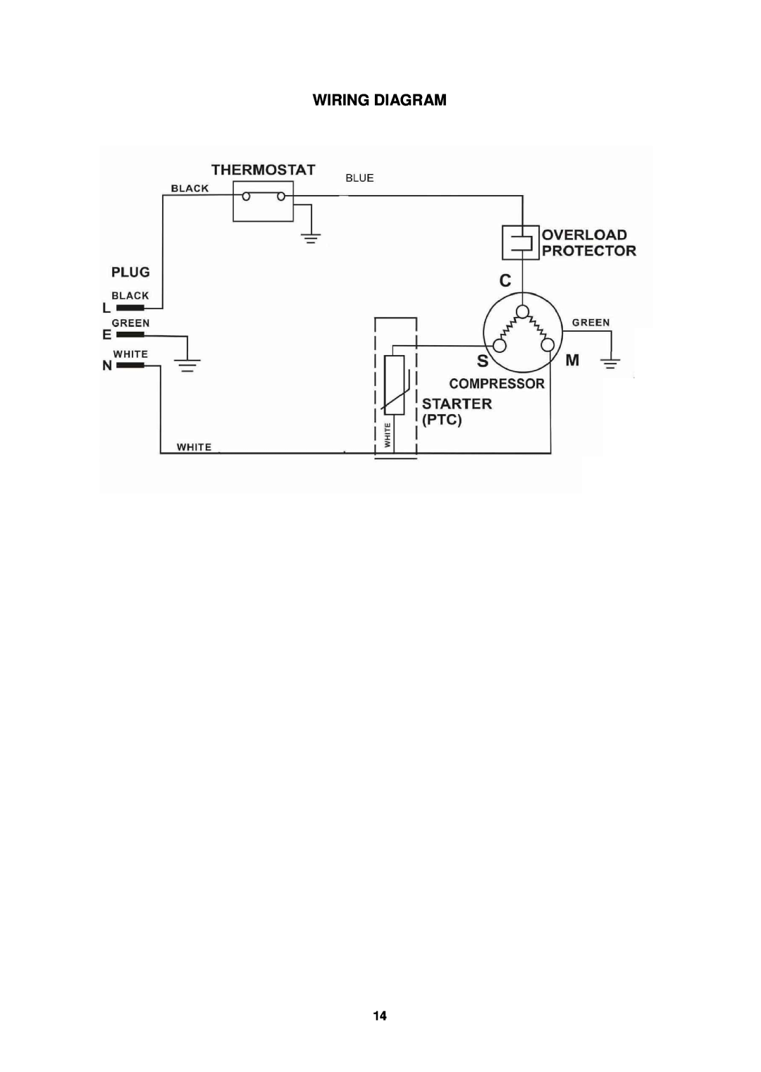Avanti RM4551B-2, RM4550W-2 instruction manual Wiring Diagram 