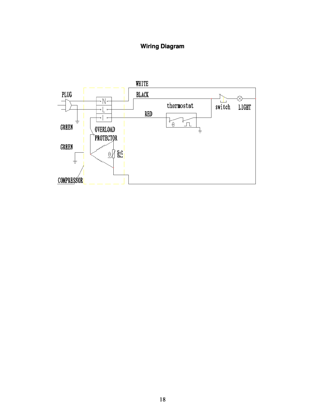 Avanti RM806W instruction manual Wiring Diagram 