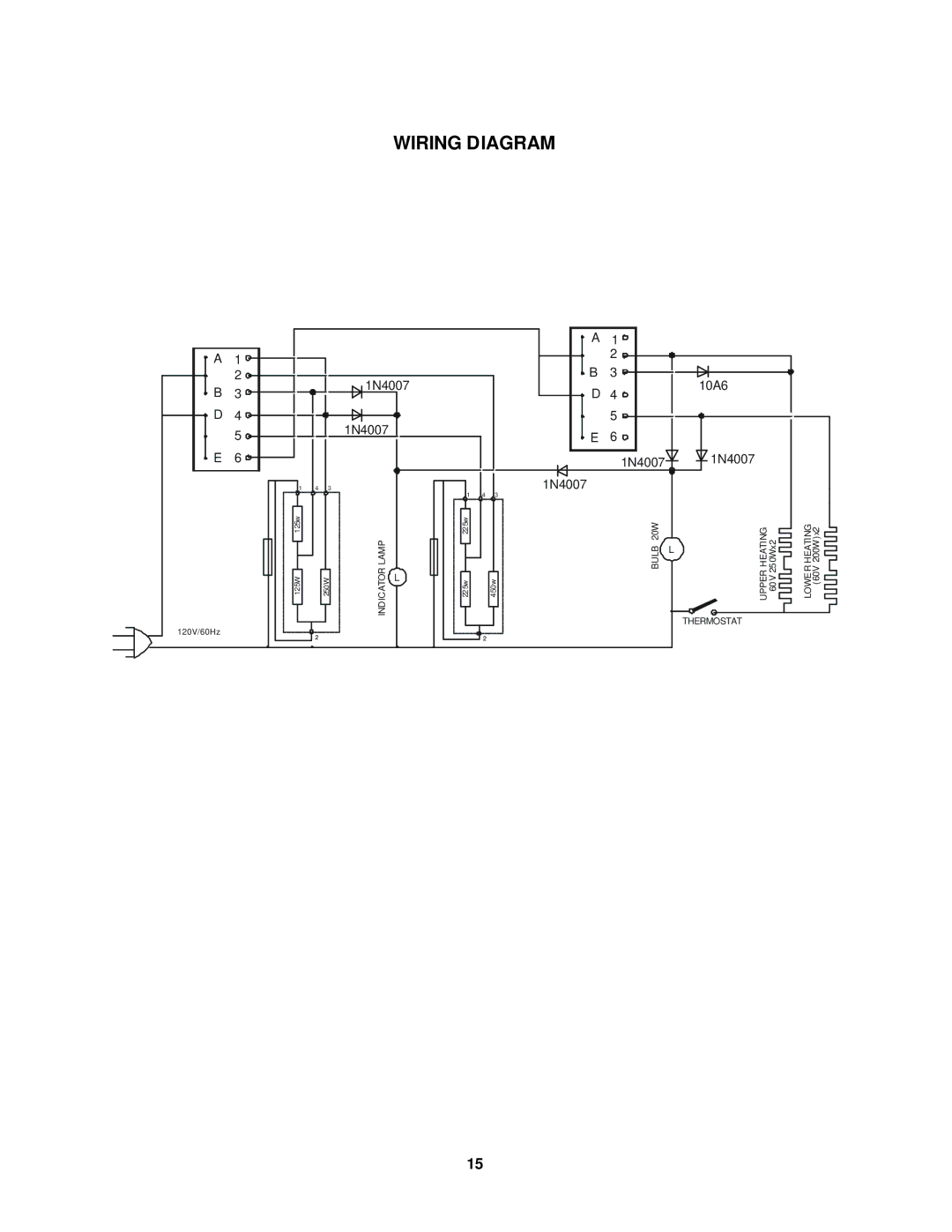 Avanti TFL-11 instruction manual Wiring Diagram 