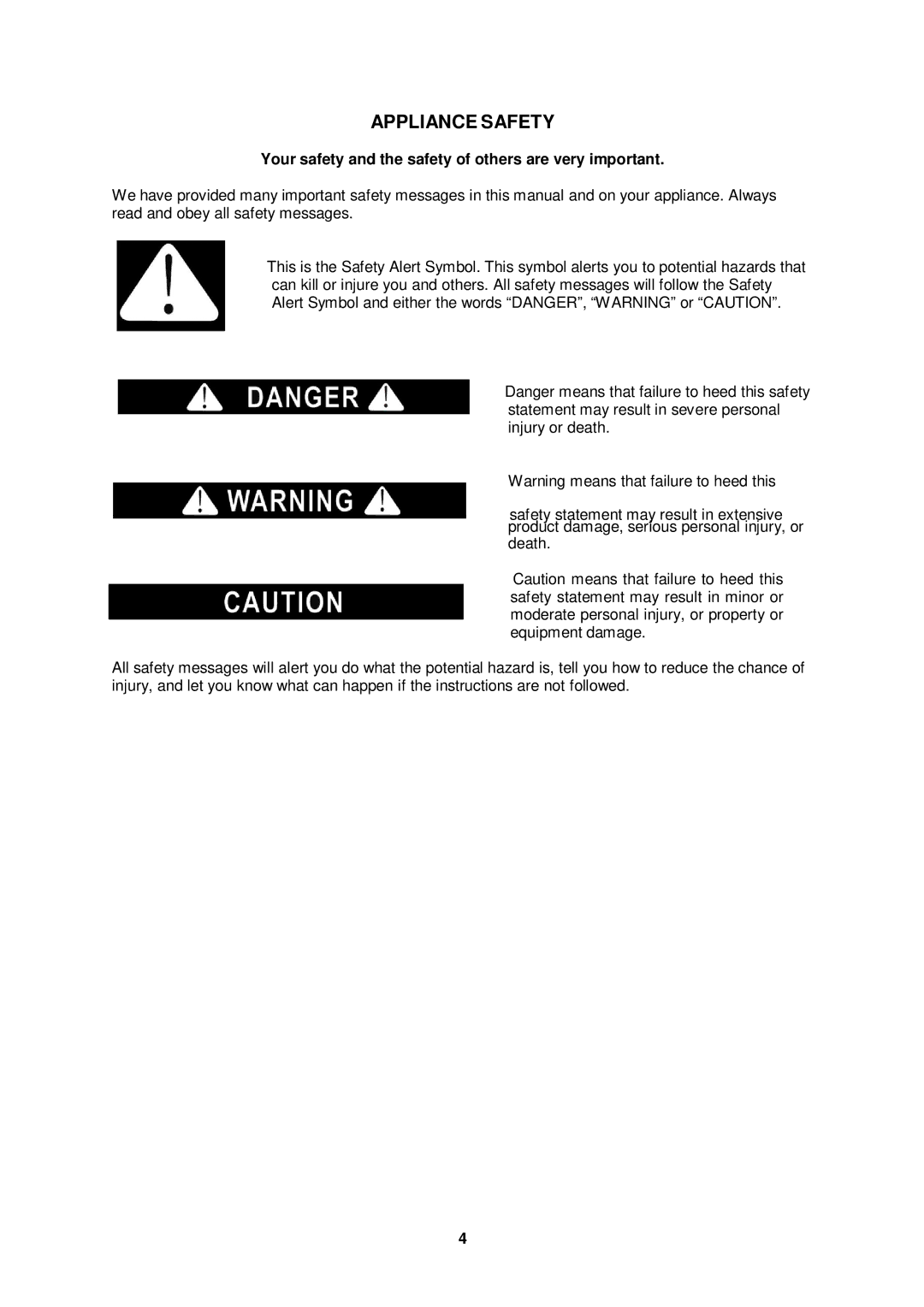 Avanti TLW09W instruction manual Appliance Safety, Your safety and the safety of others are very important 