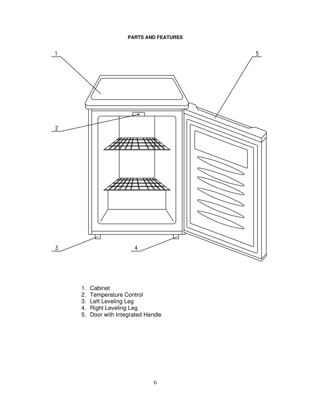 Avanti VM302W instruction manual Parts and Features 