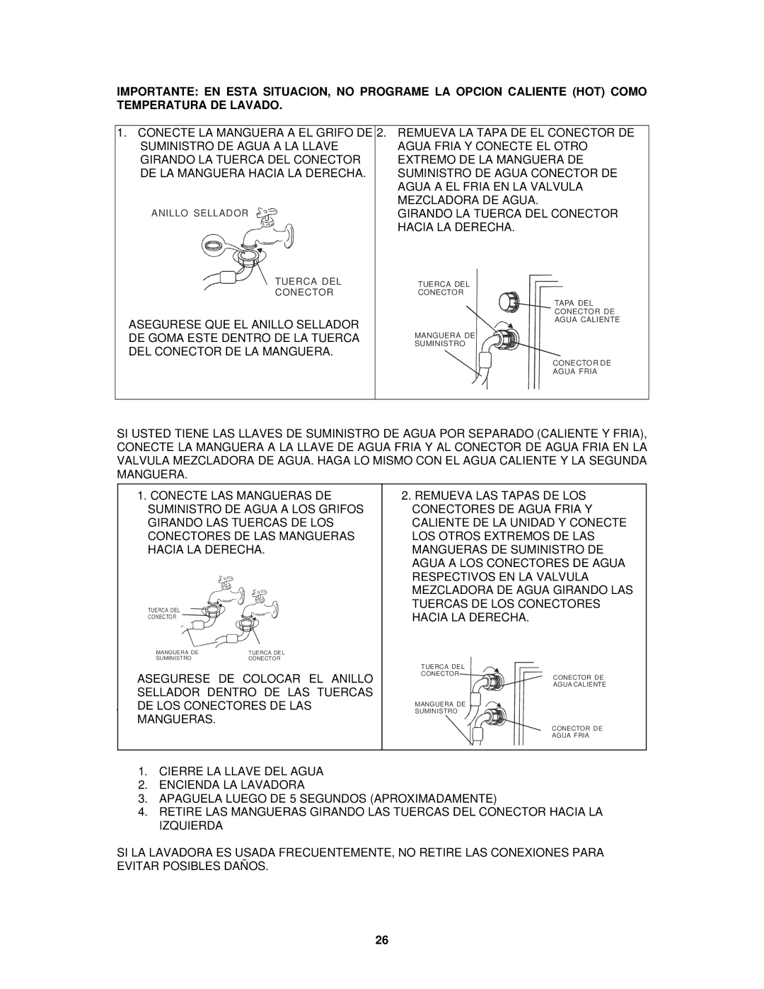 Avanti W511 instruction manual Asegurese DE Colocar EL Anillo 