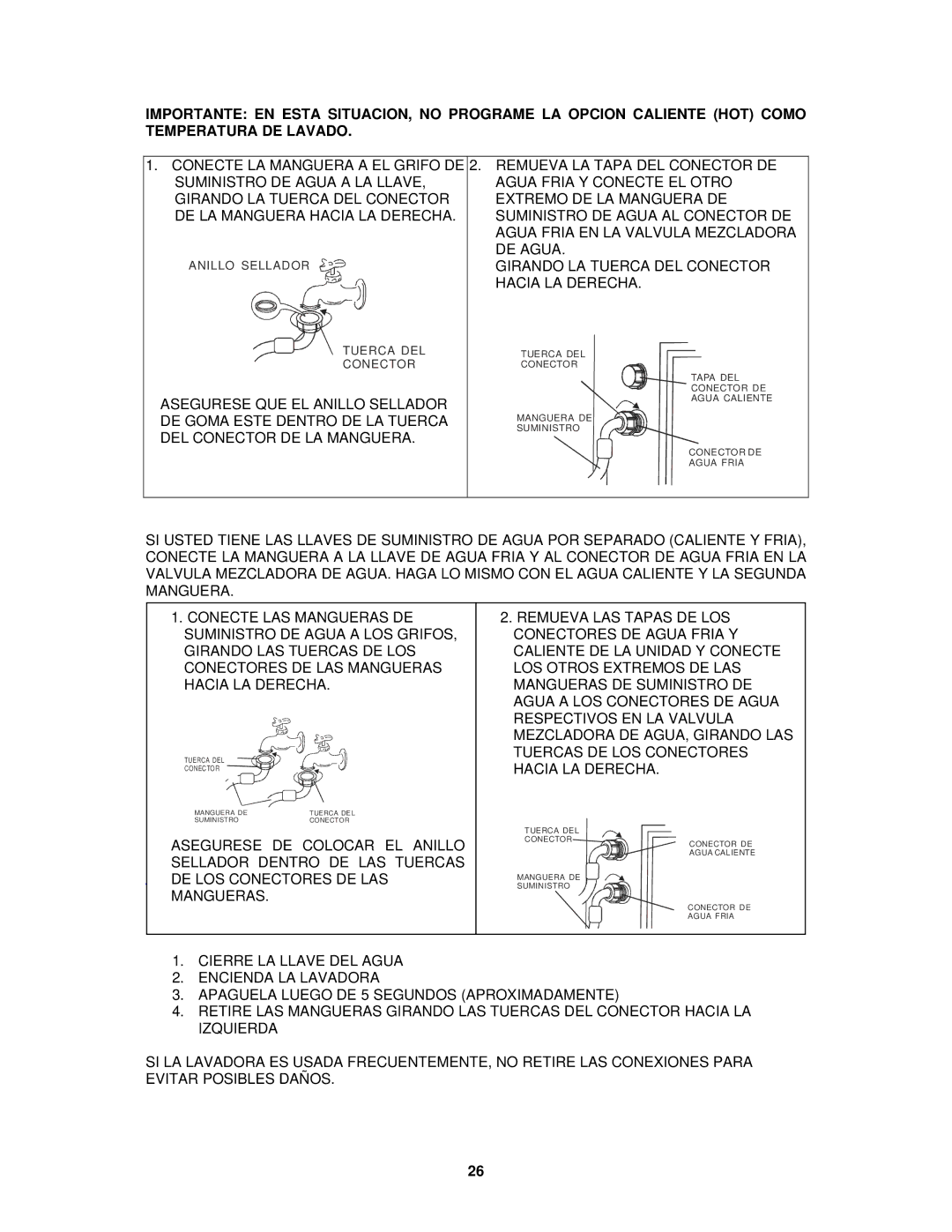 Avanti W711, W712PS instruction manual Asegurese DE Colocar EL Anillo 