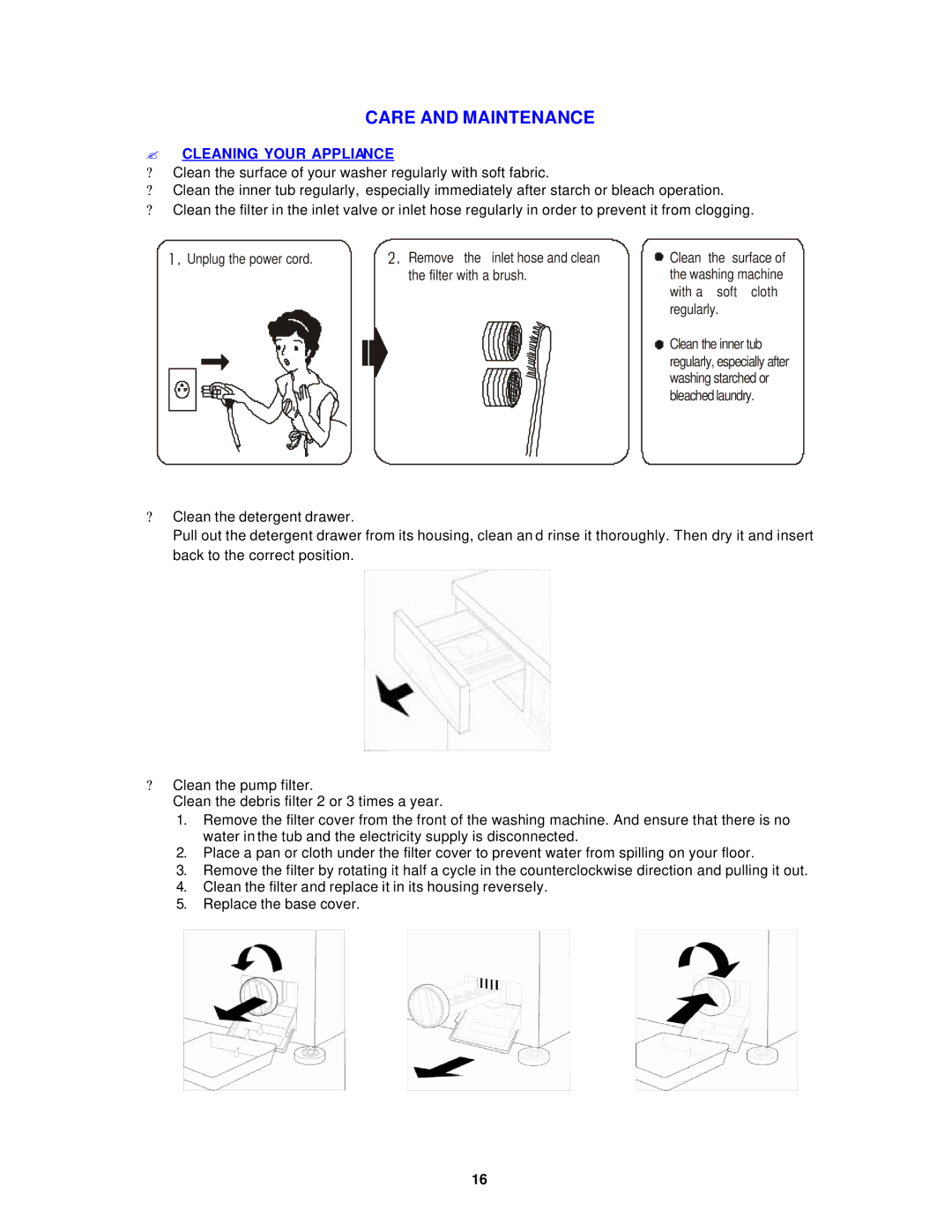 Avanti W892F instruction manual Care and Maintenance, ? Cleaning Your Appliance 