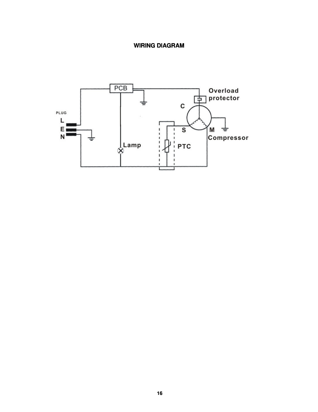 Avanti WC292D instruction manual Wiring Diagram 
