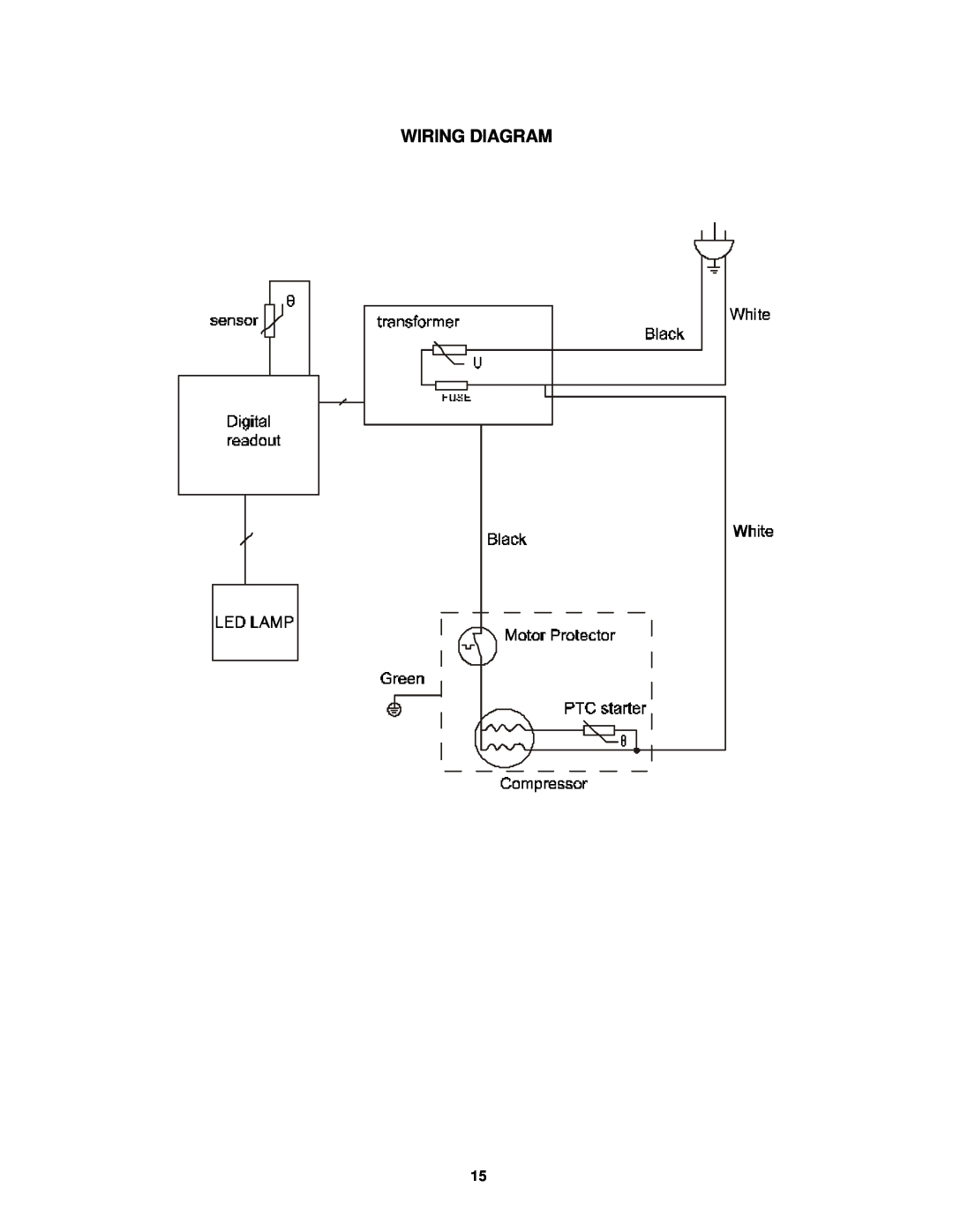 Avanti WC40D instruction manual Wiring Diagram 