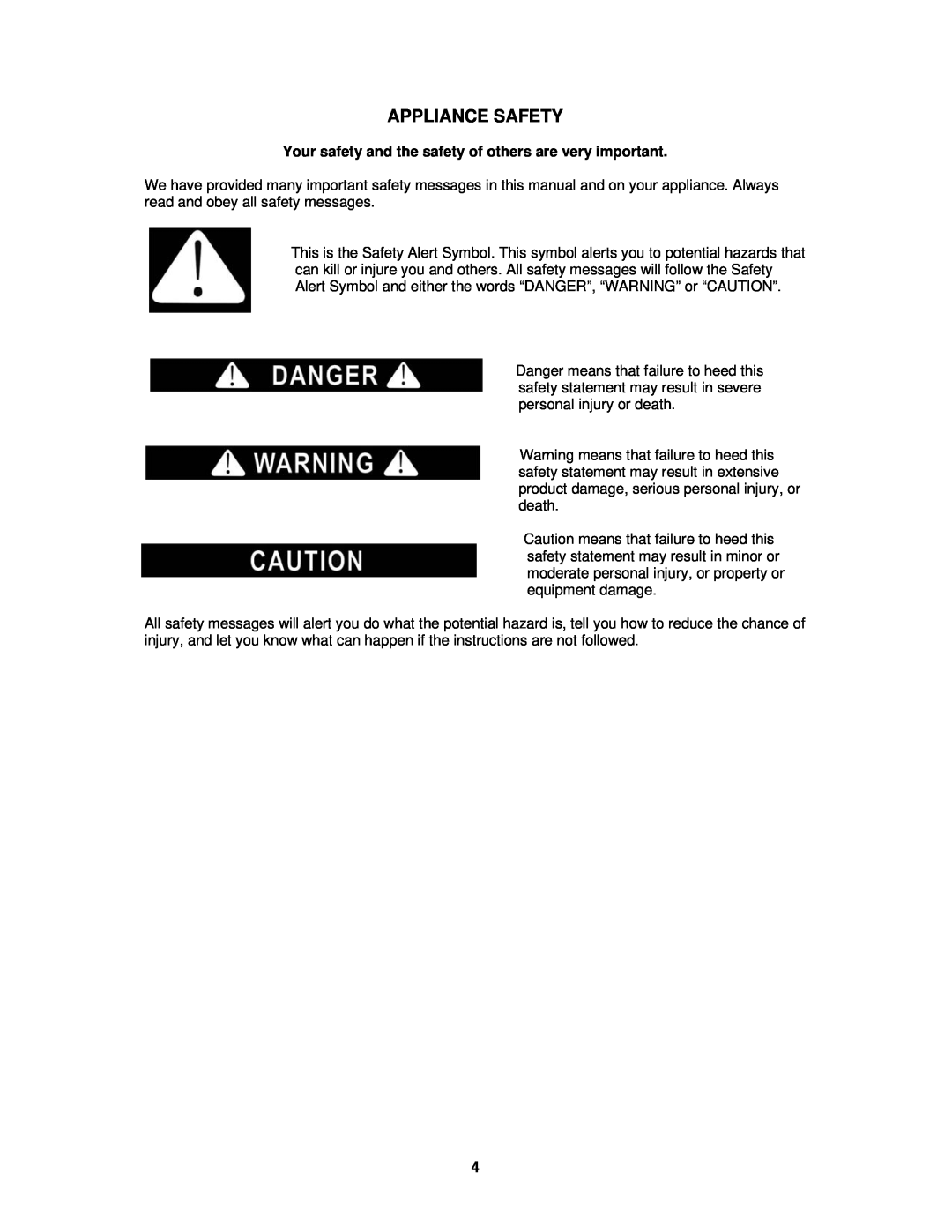 Avanti WC4800C instruction manual Appliance Safety 