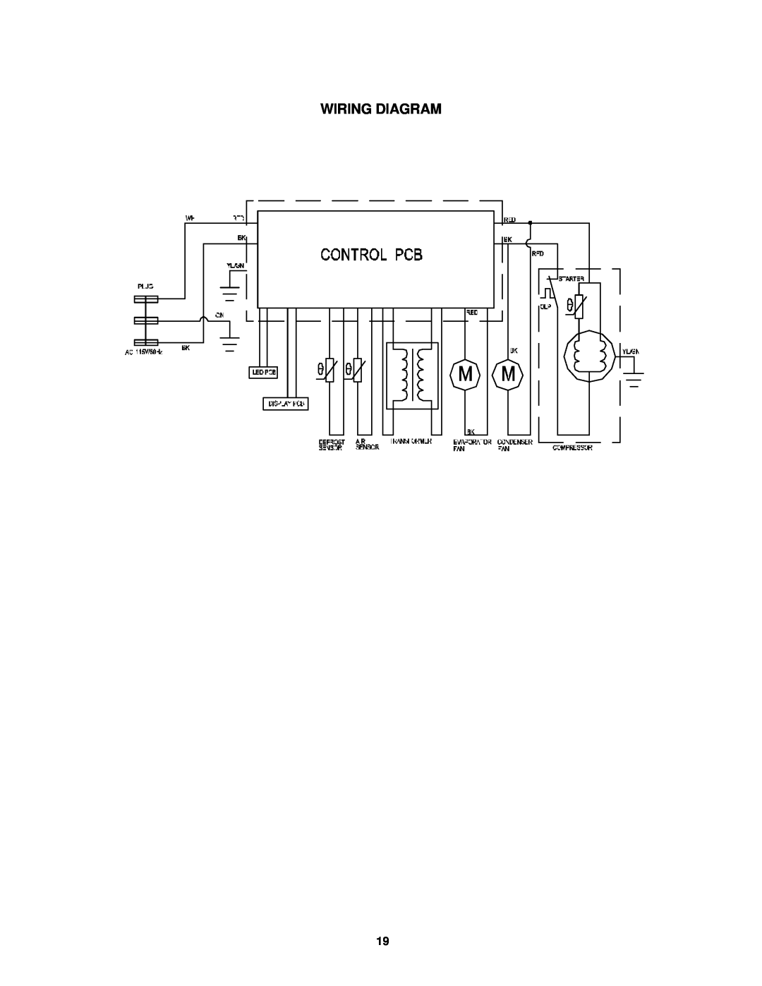 Avanti WCR5103SS, WC5100BG instruction manual Wiring Diagram 