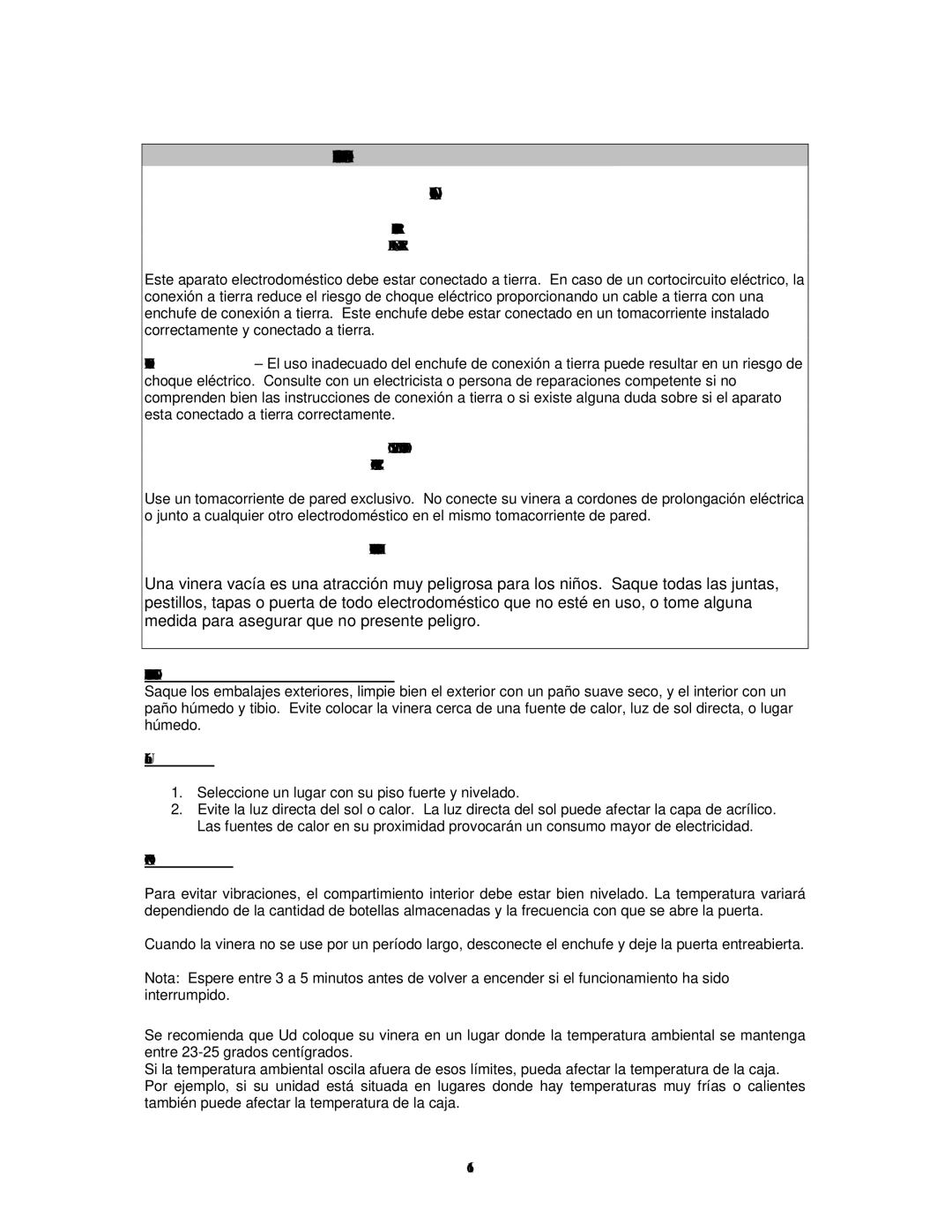 Avanti WCR5403SS instruction manual Instrucciones DE Seguridad Atencion 