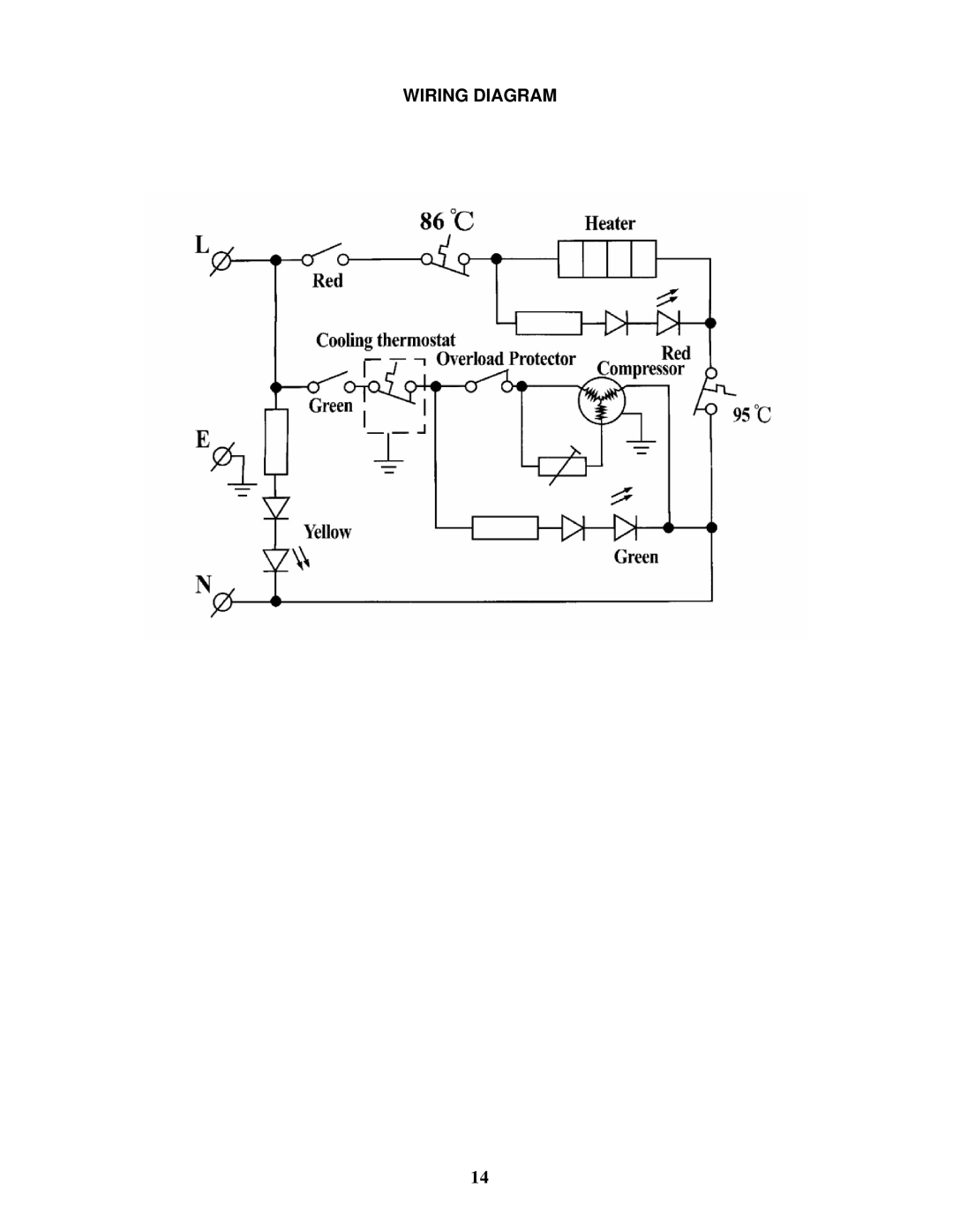 Avanti WD361 instruction manual Wiring Diagram 