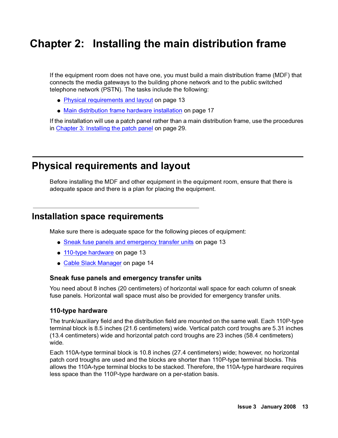 Avaya 03-300686 manual Physical requirements and layout, Installation space requirements 