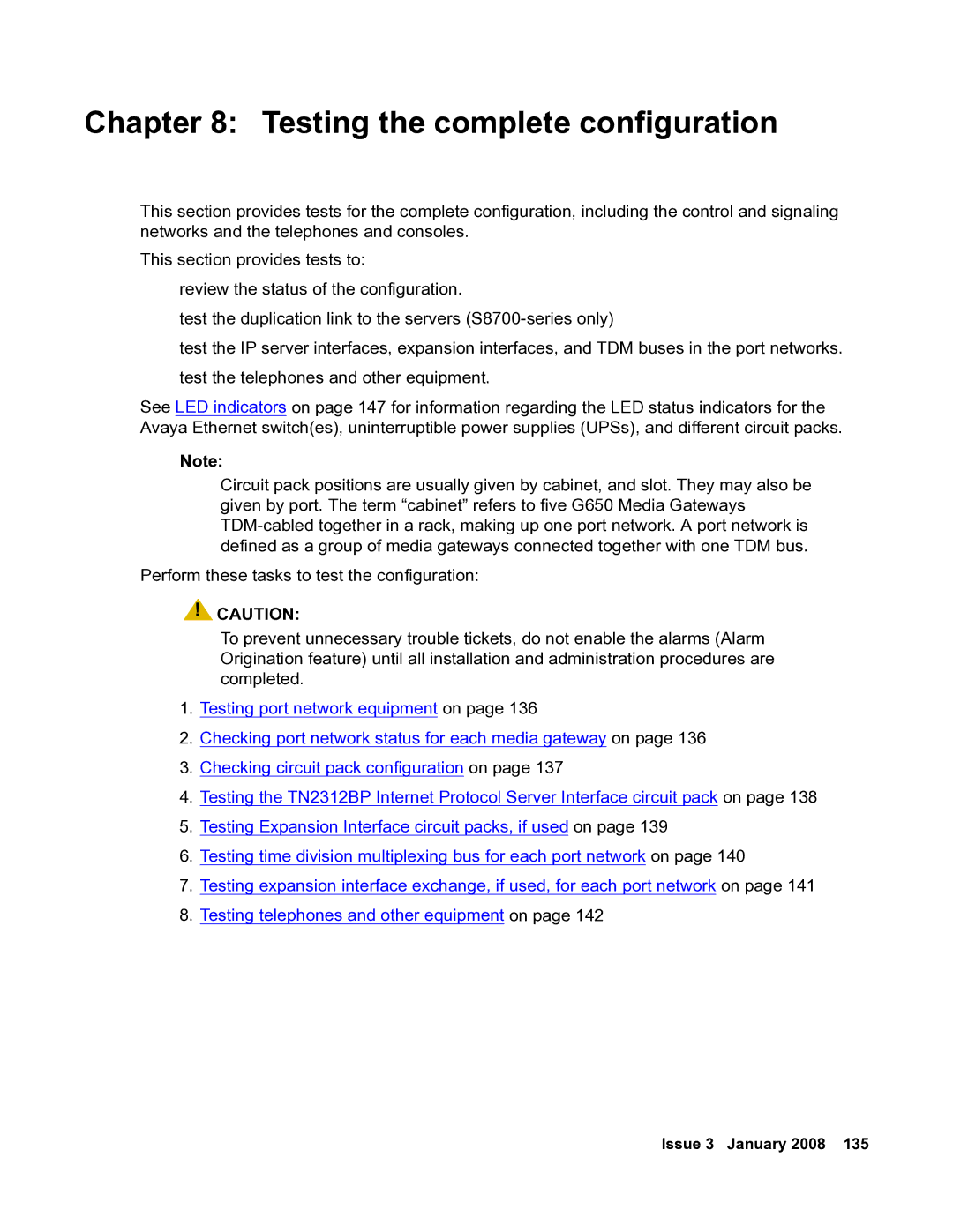 Avaya 03-300686 manual Testing the complete configuration 