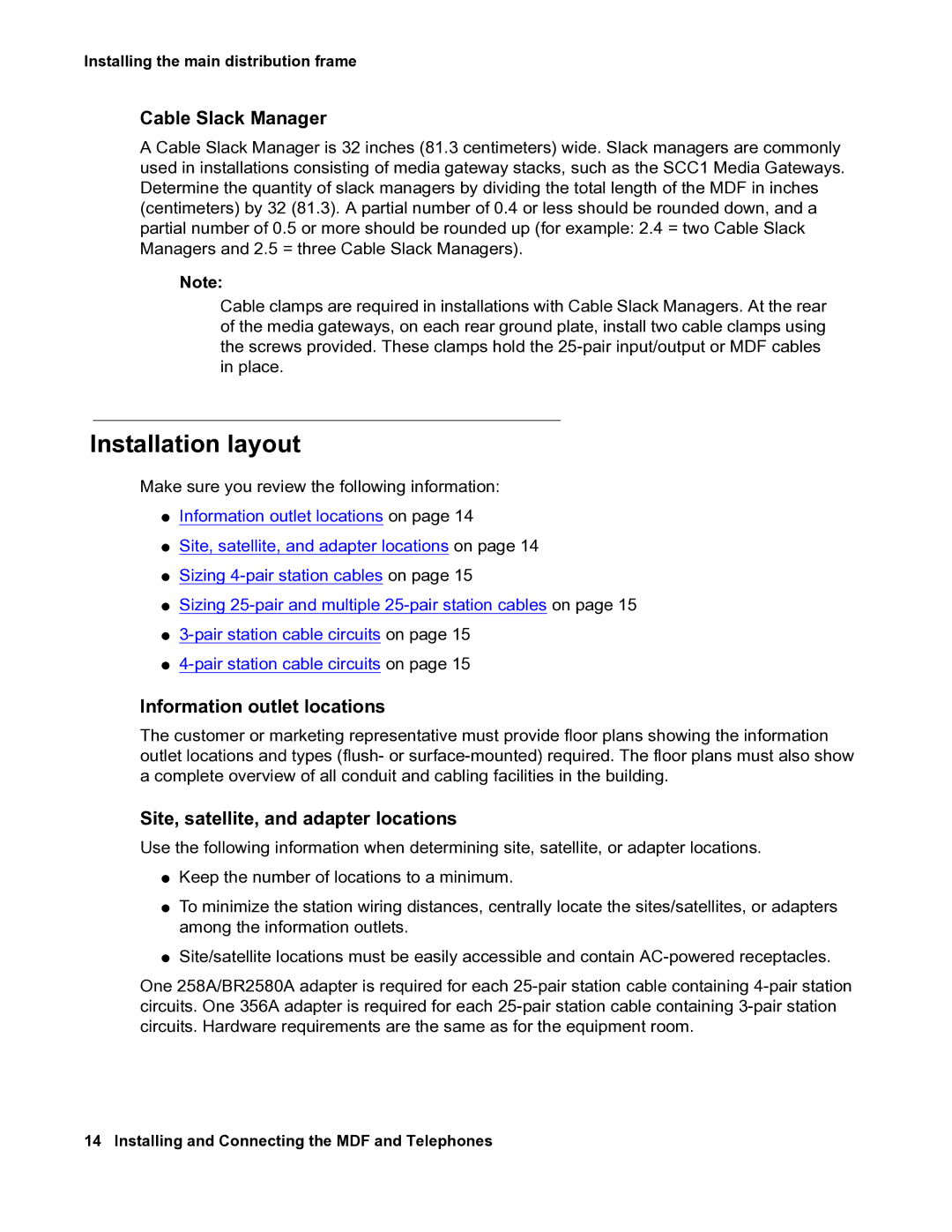 Avaya 03-300686 manual Installation layout, Cable Slack Manager 