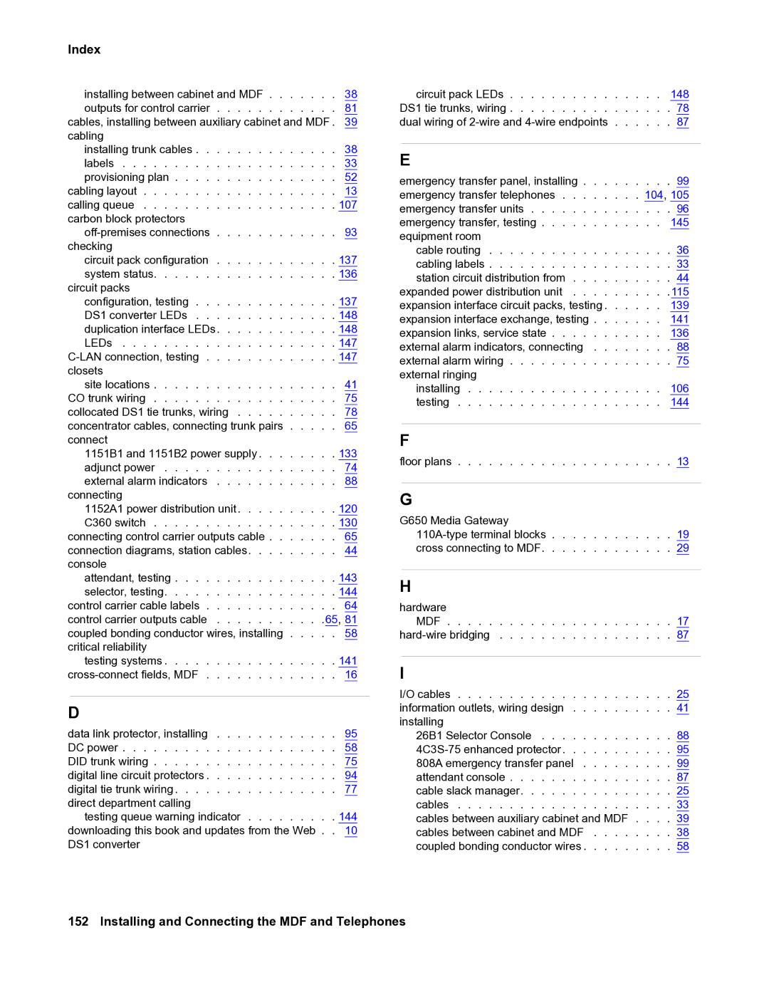 Avaya 03-300686 manual Labels Provisioning plan Cabling layout Calling queue 107 