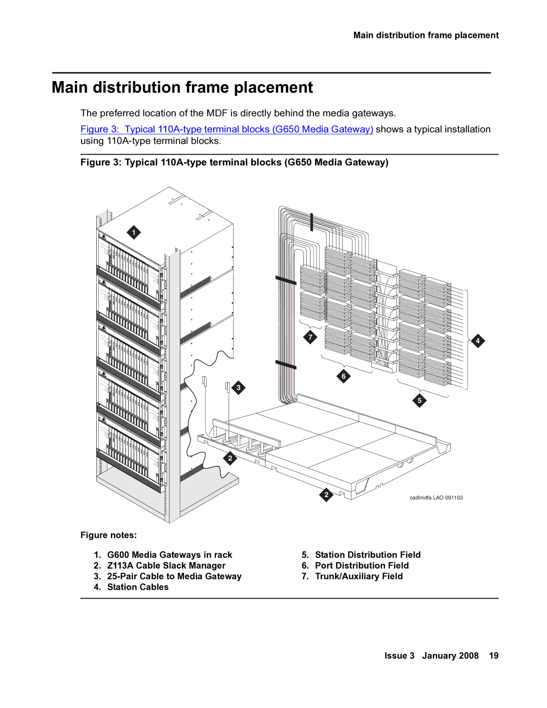 Avaya 03-300686 manual Main distribution frame placement, Wer 