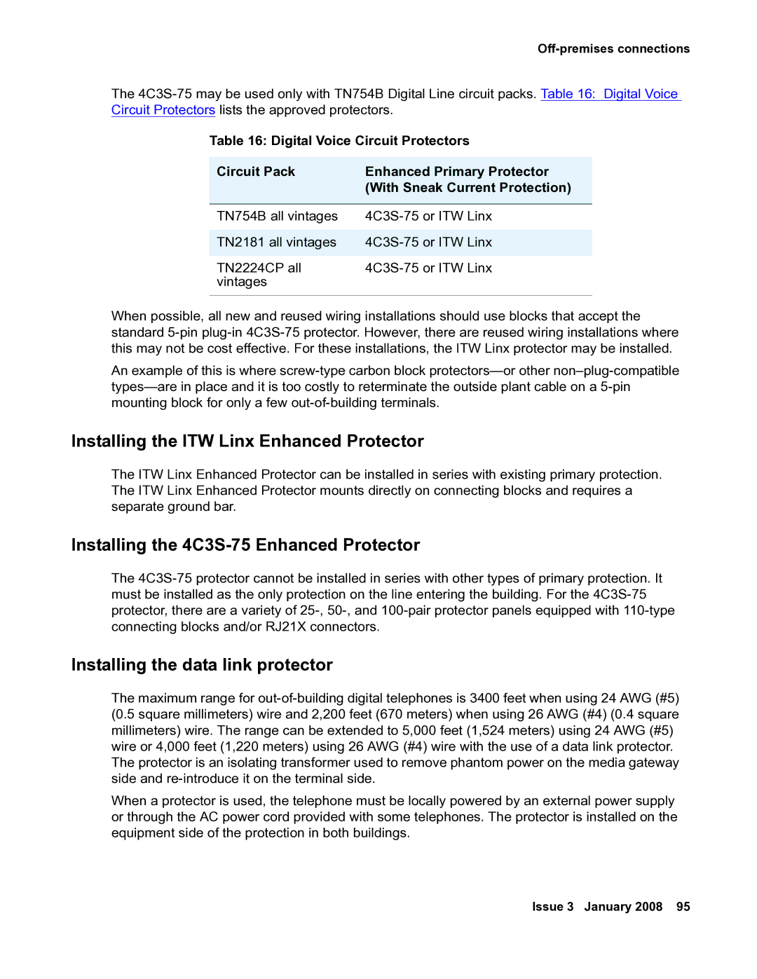 Avaya 03-300686 manual Installing the ITW Linx Enhanced Protector 