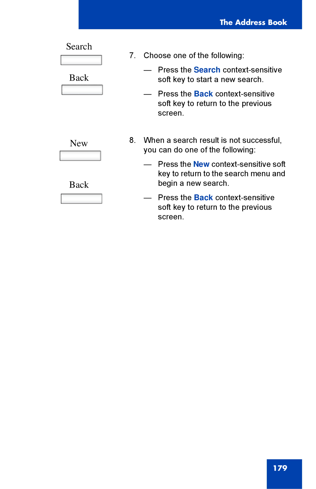 Avaya 1040E manual Search Back New 