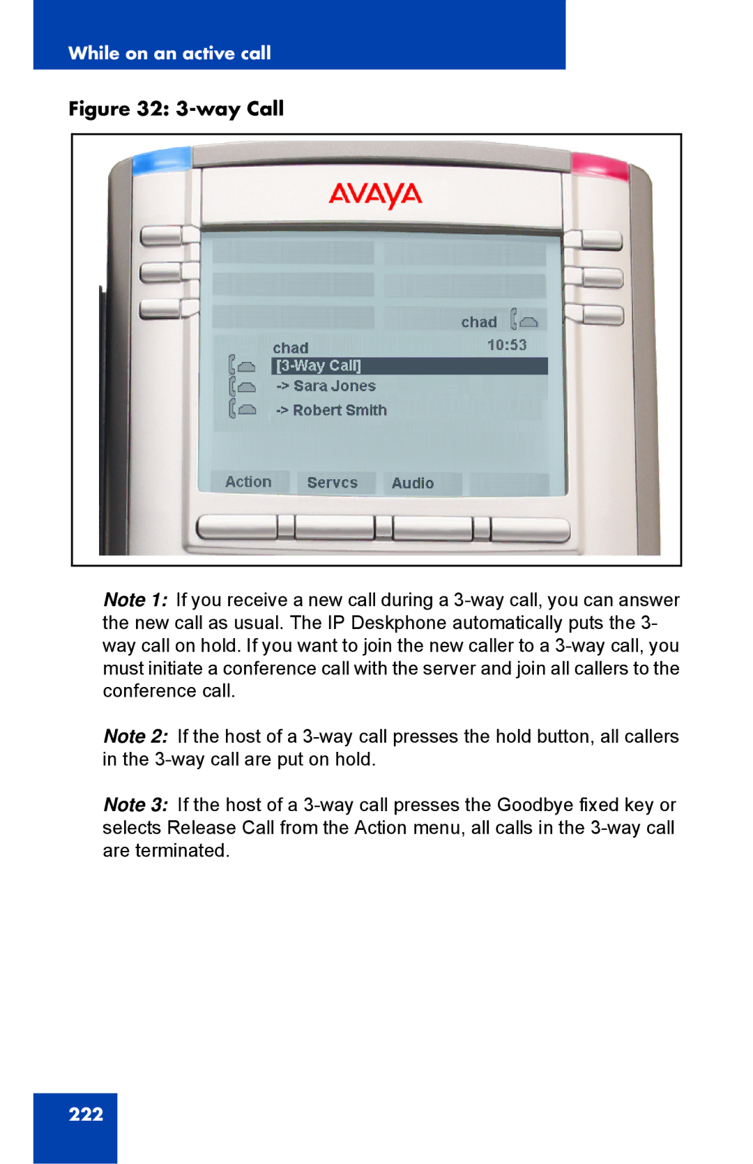 Avaya 1040E manual Way Call 