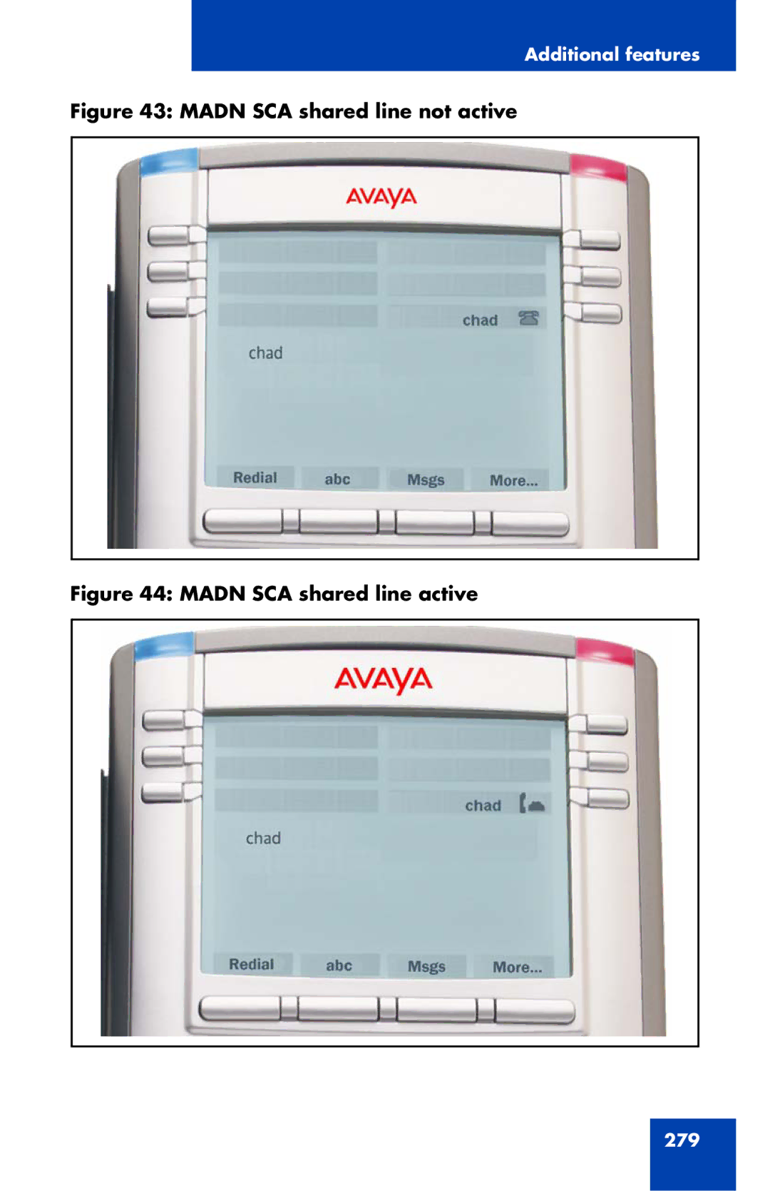 Avaya 1040E manual Madn SCA shared line not active 