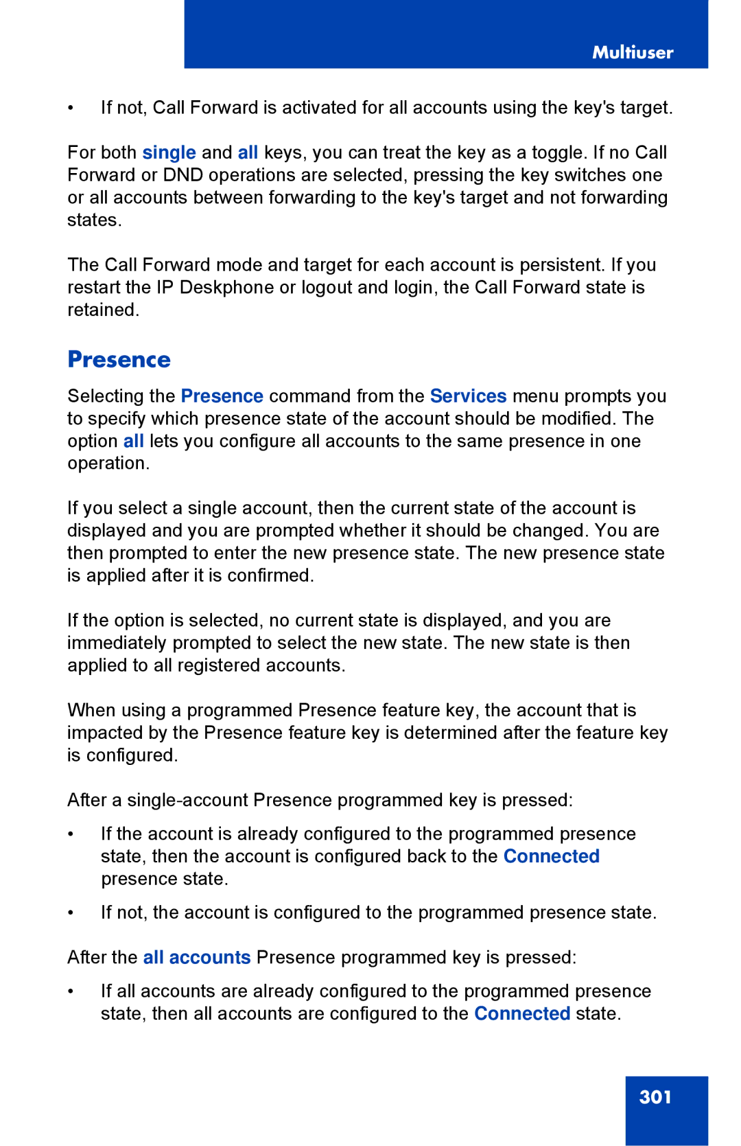 Avaya 1040E manual Presence 