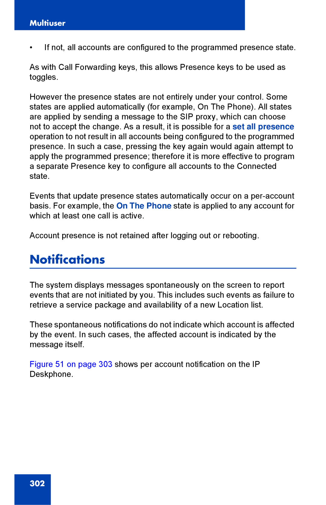 Avaya 1040E manual Notifications 