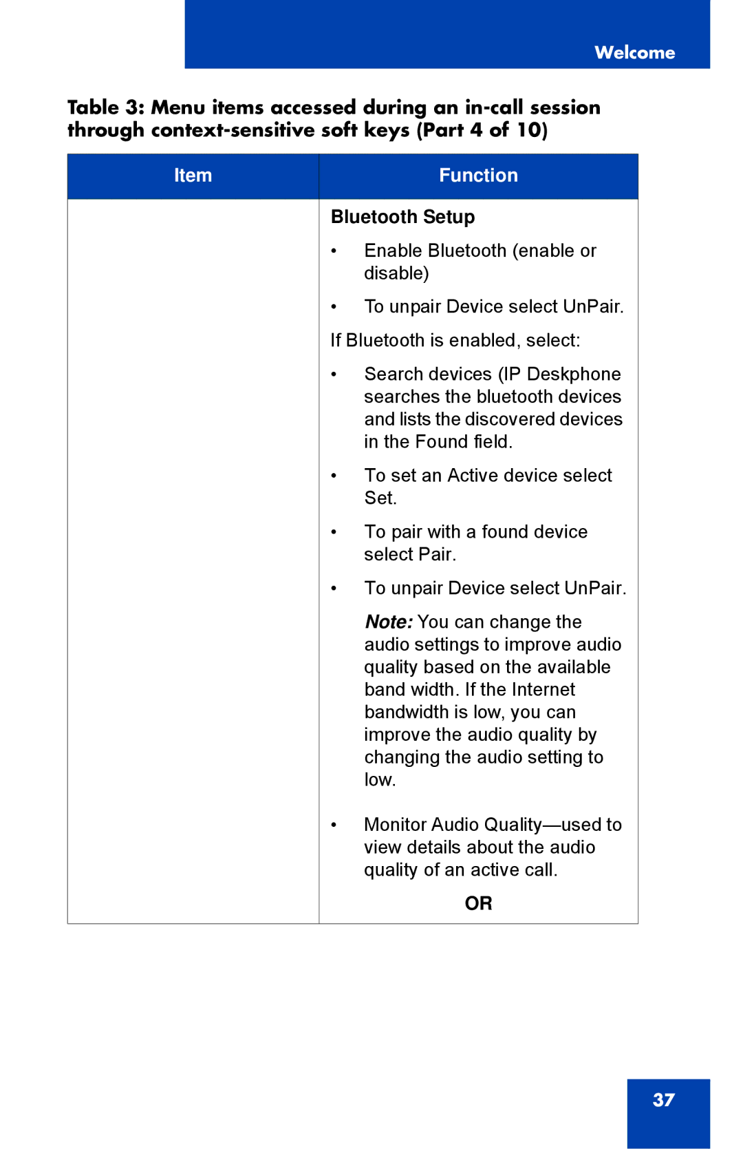 Avaya 1040E manual Bluetooth Setup 