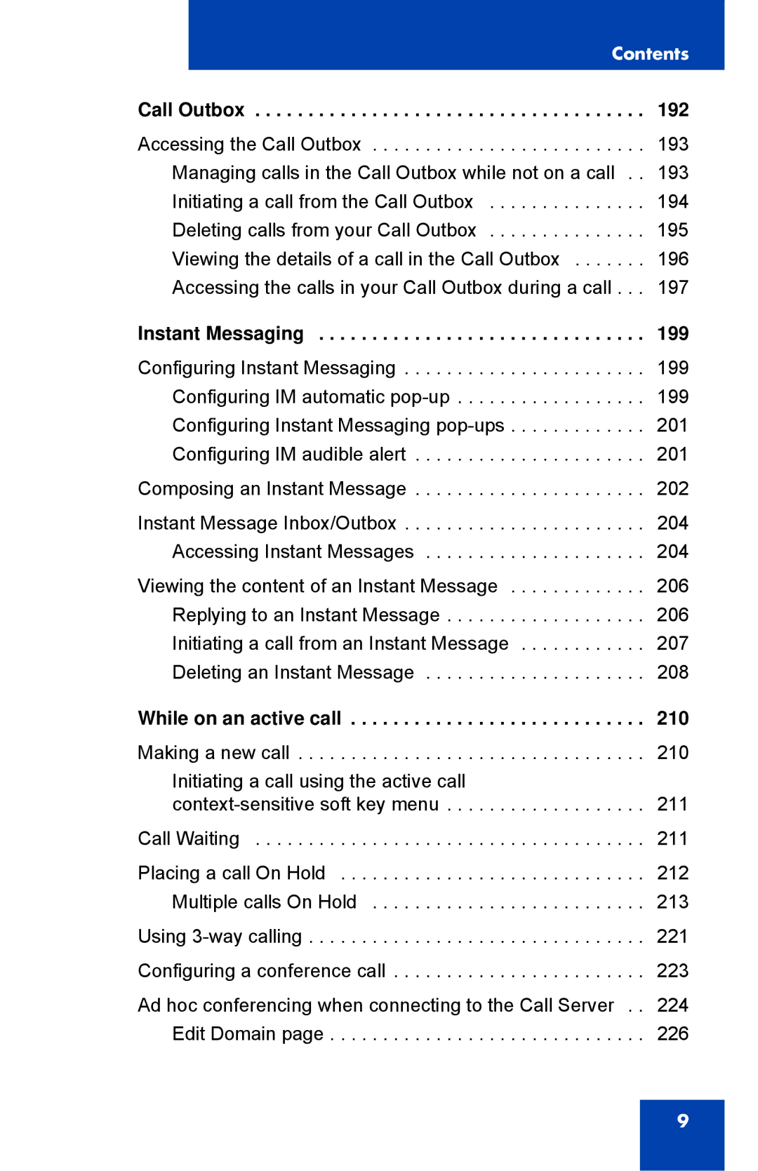 Avaya 1040E manual Call Outbox, 199, While on an active call 