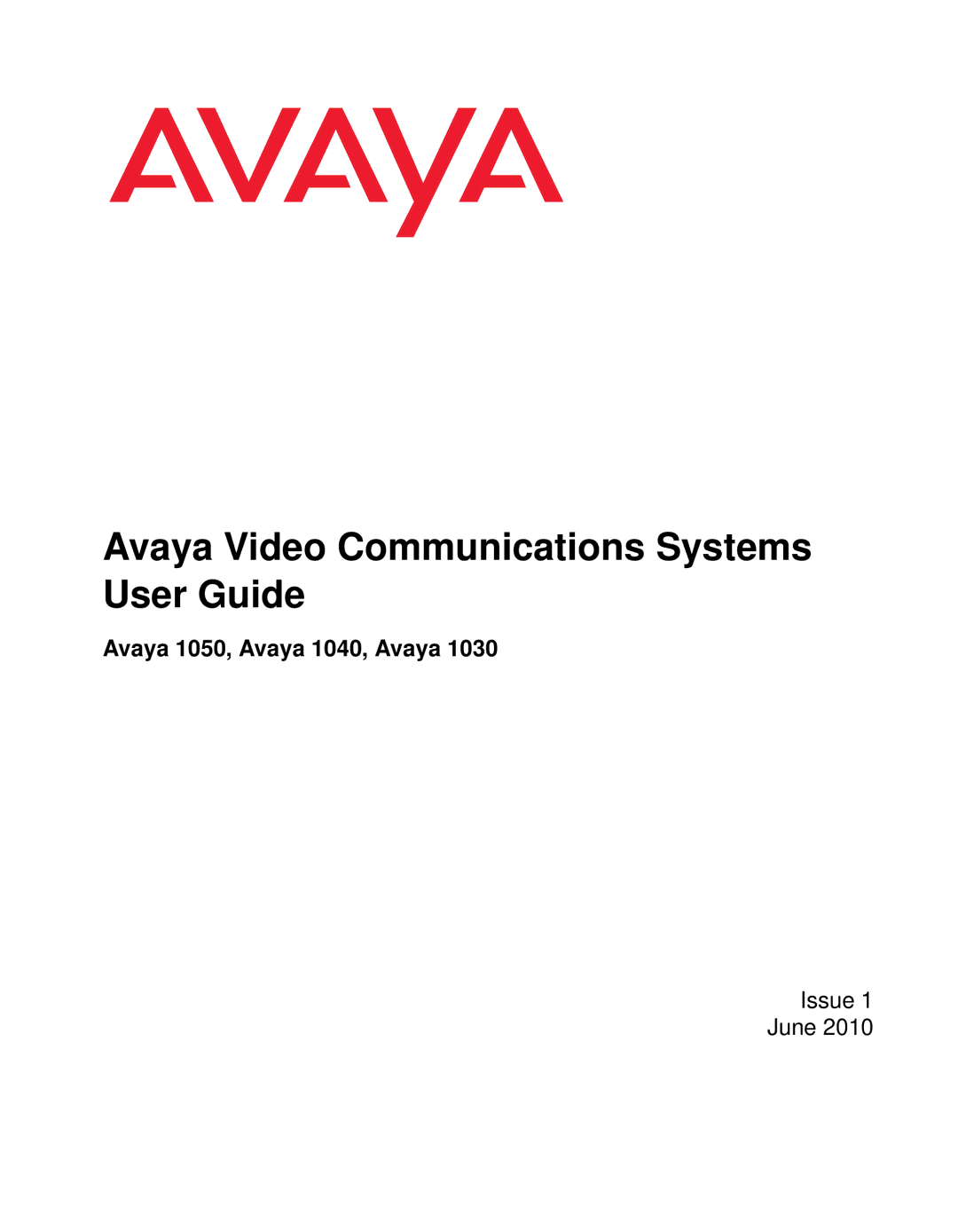 Avaya 1030 manual Avaya Video Communications Systems User Guide, Avaya 1050, Avaya 1040, Avaya 