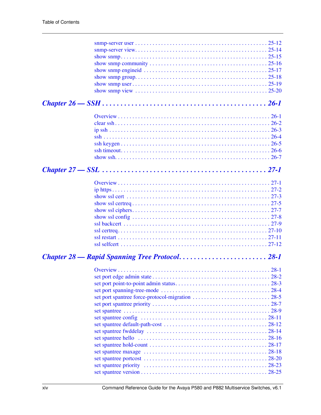 Avaya 106760804 manual Ssh 