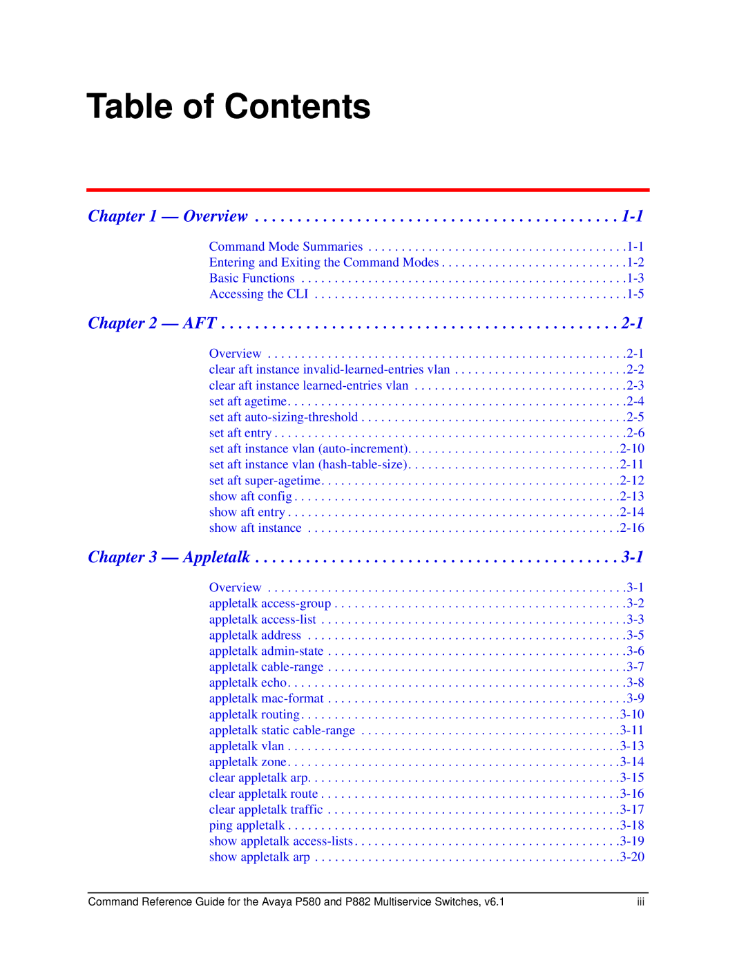 Avaya 106760804 manual Table of Contents 