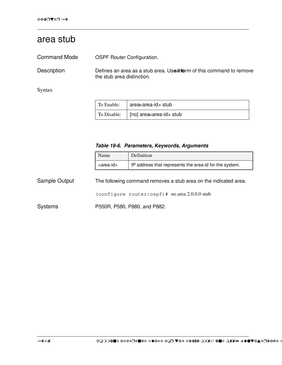 Avaya 106760804 manual Area stub 