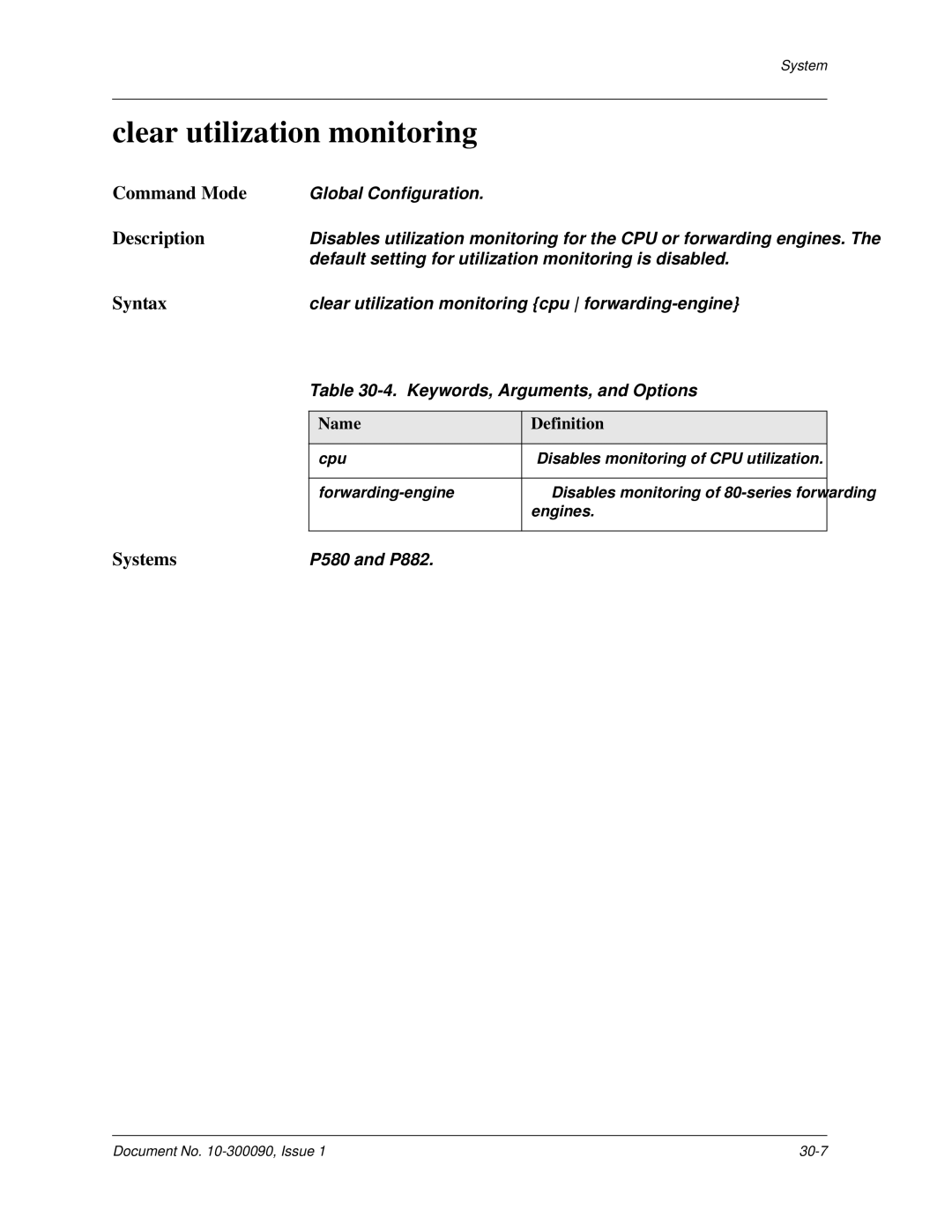 Avaya 106760804 manual Clear utilization monitoring 