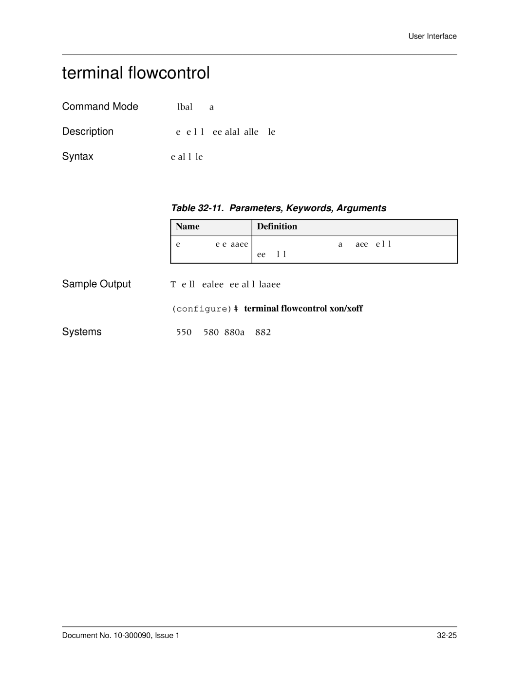 Avaya 106760804 manual Terminal flowcontrol, Configure# terminal flowcontrol xon/xoff 