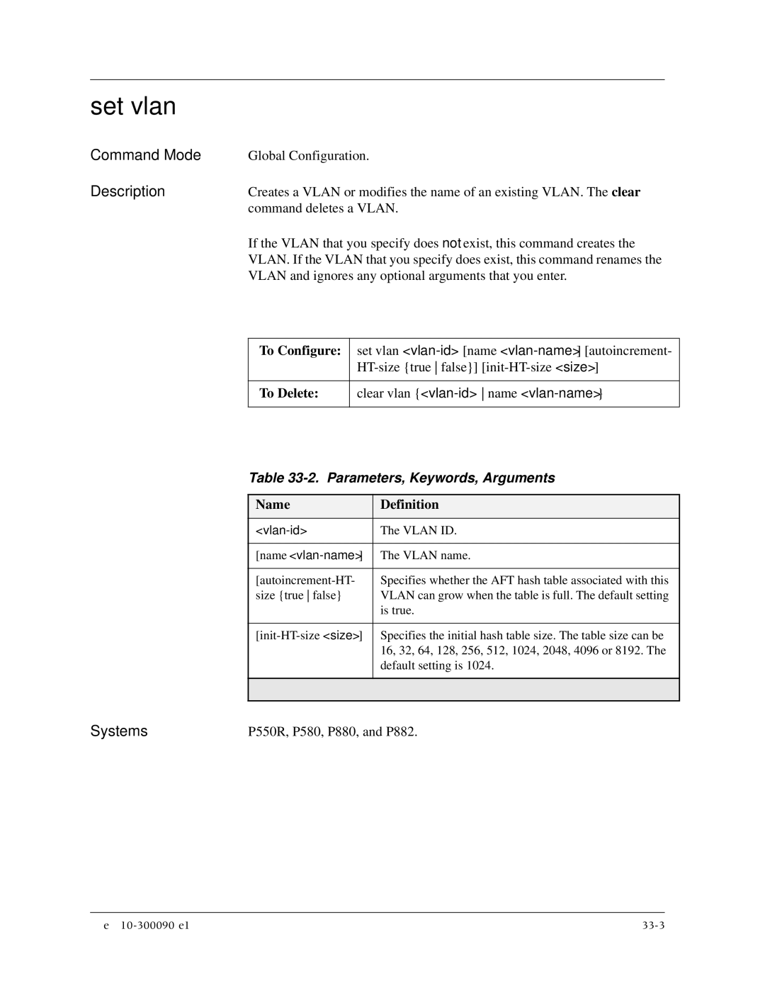 Avaya 106760804 manual Set vlan 