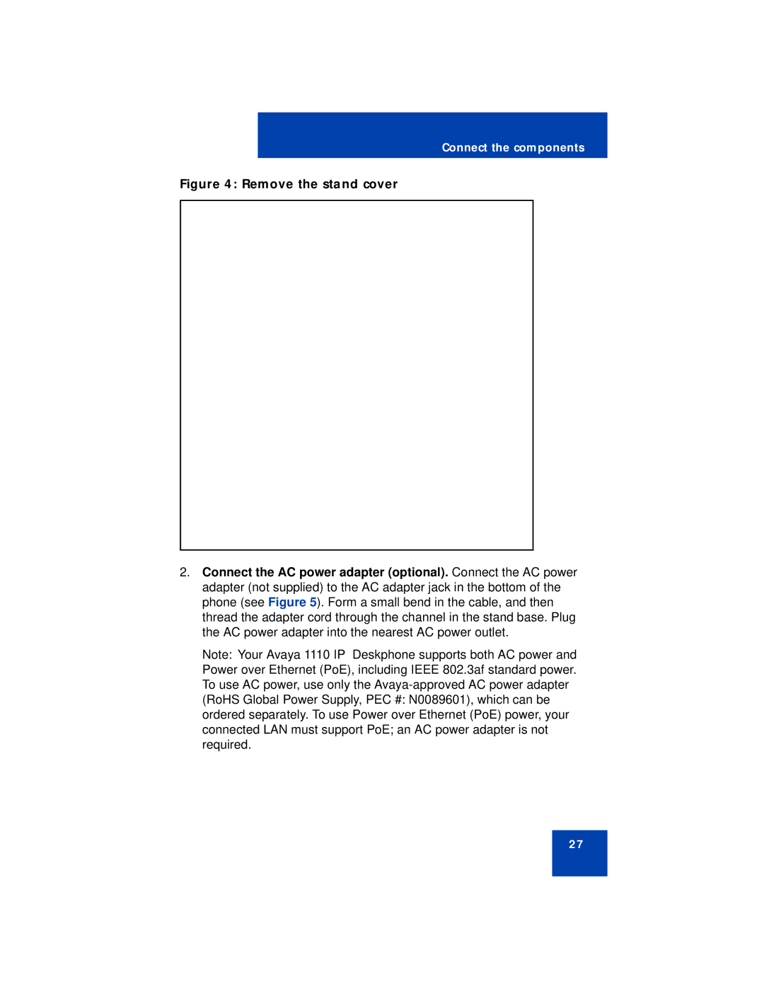 Avaya 1110 manual Connect the components 