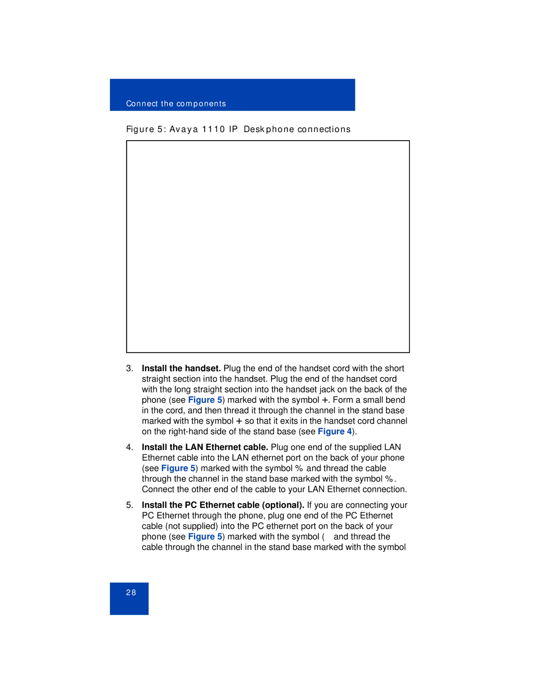 Avaya manual Avaya 1110 IP Deskphone connections 