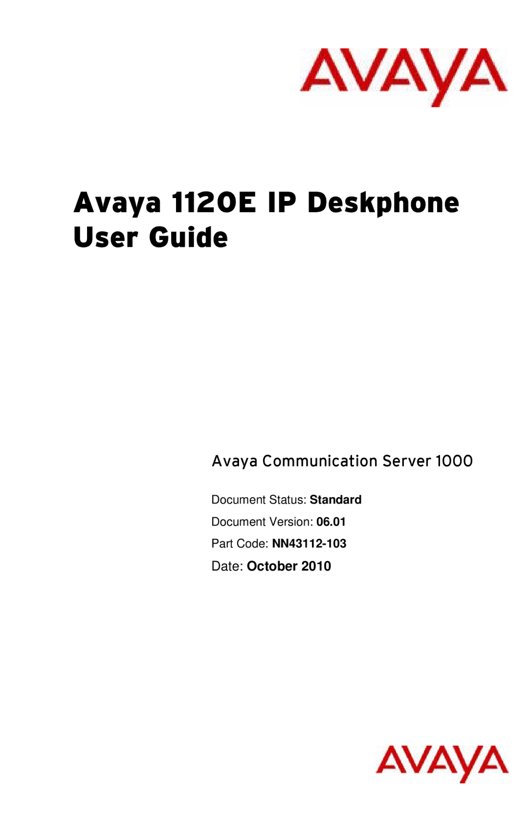 Avaya manual Avaya 1120E IP Deskphone User Guide, Date October 