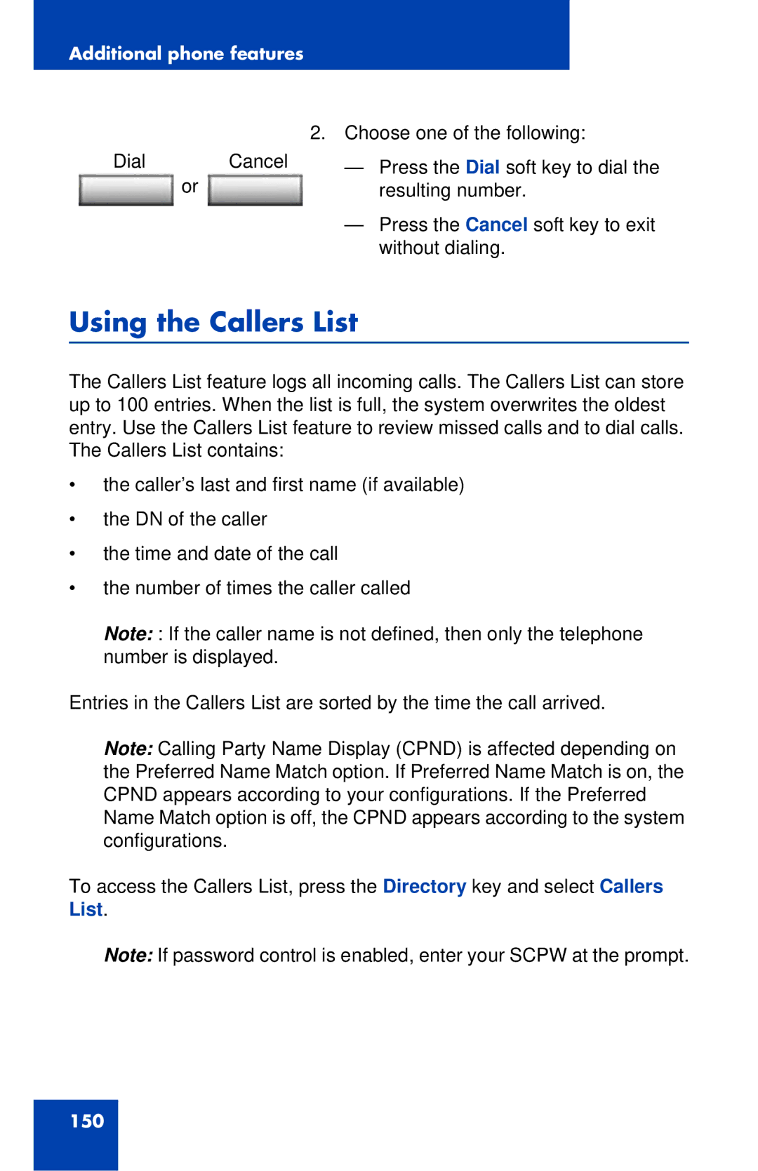 Avaya 1120E manual Using the Callers List 