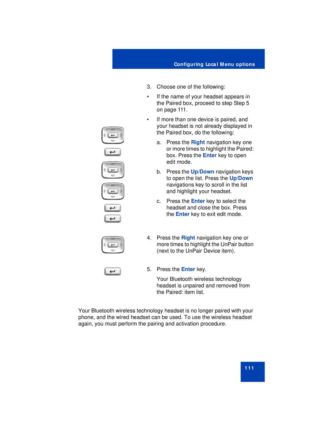 Avaya 1140E manual 111 