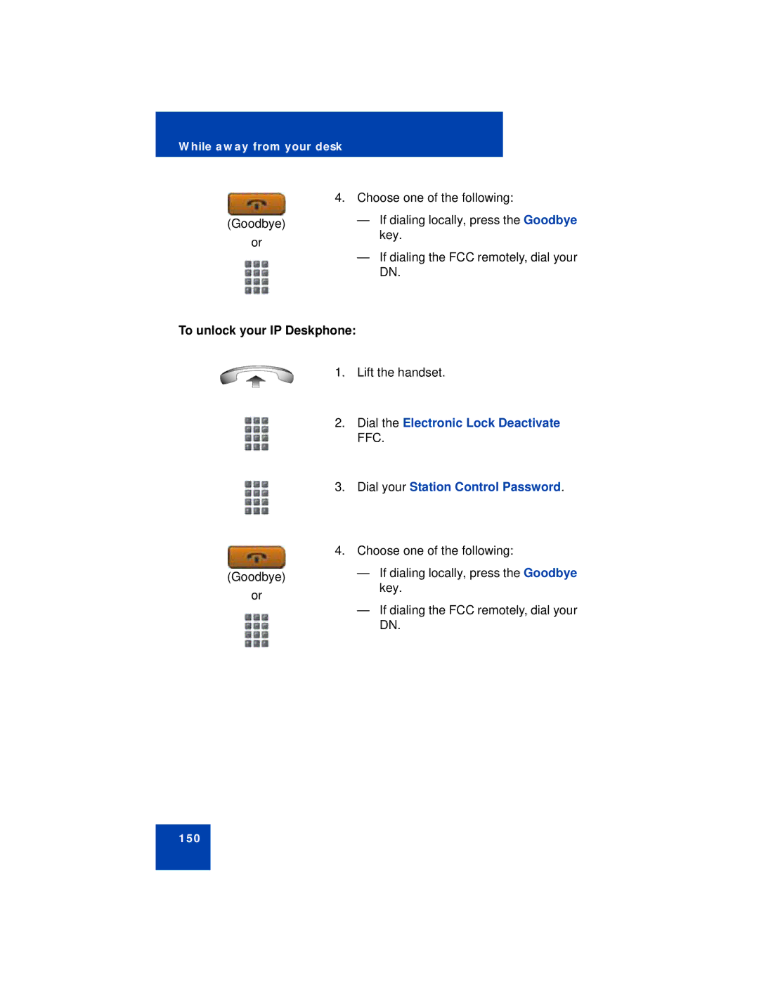 Avaya 1140E manual To unlock your IP Deskphone 