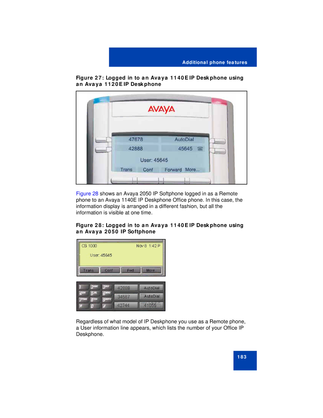 Avaya 1140E manual 183 