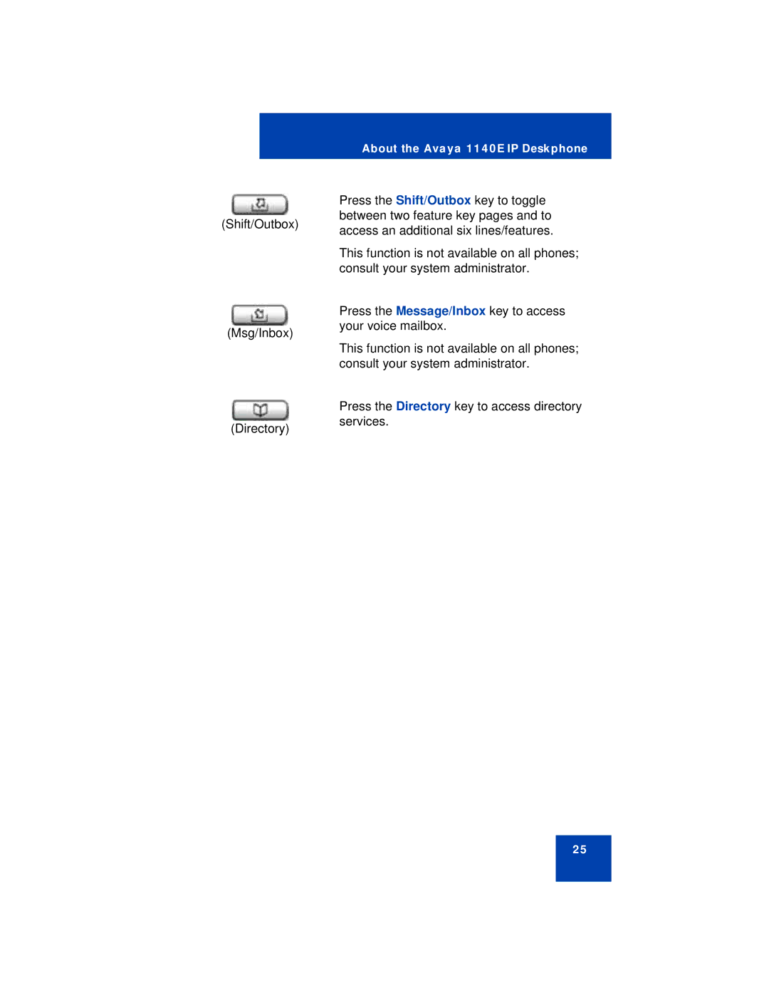 Avaya manual About the Avaya 1140E IP Deskphone 