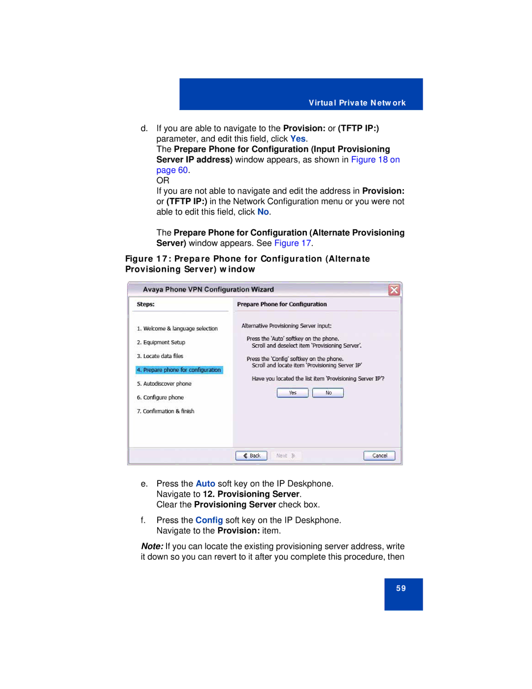 Avaya 1140E manual Virtual Private Network 