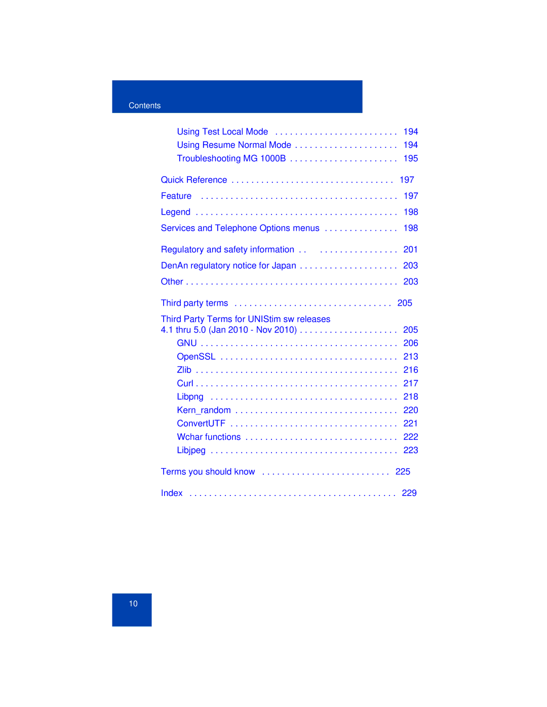 Avaya 1150E manual Quick Reference 