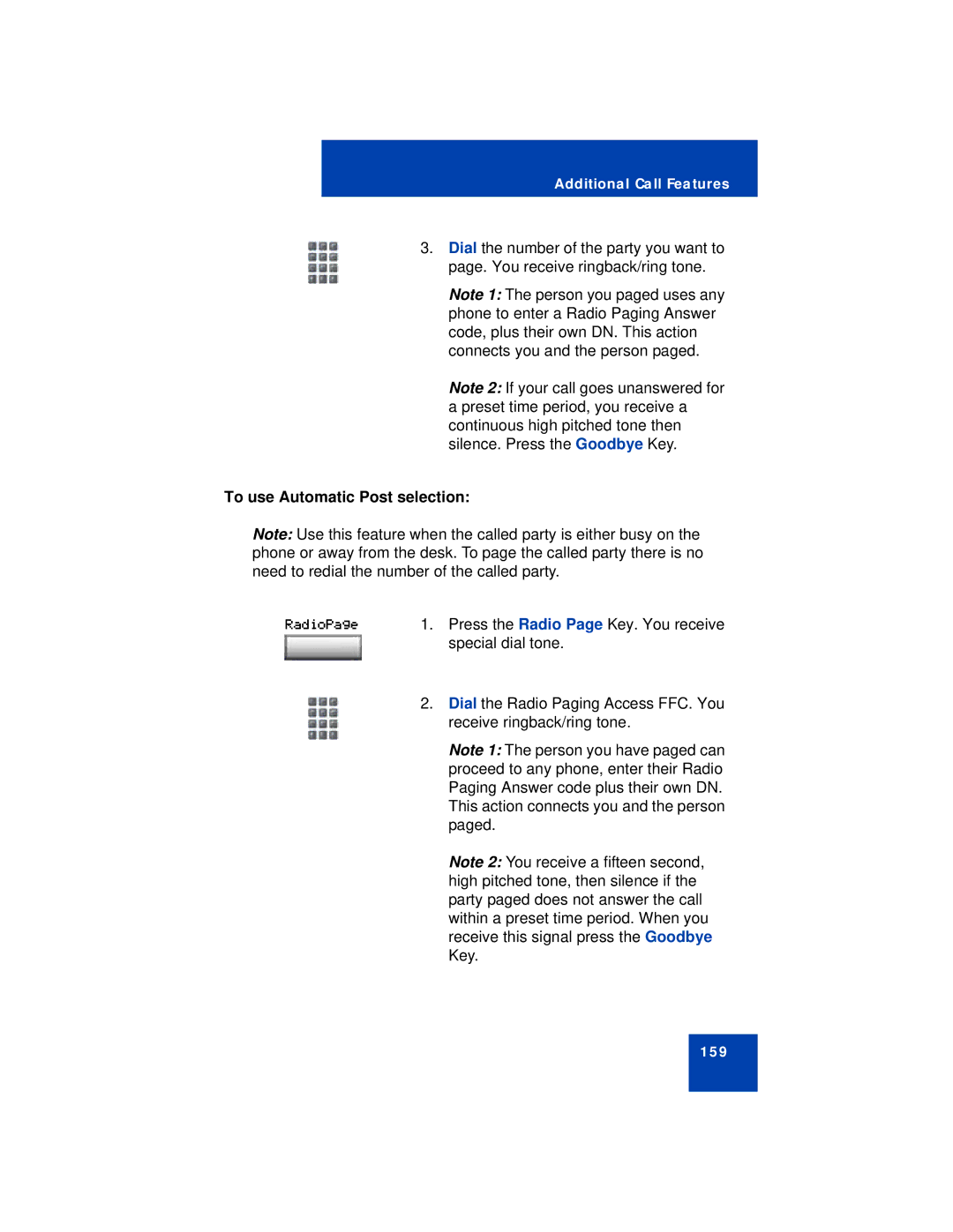 Avaya 1150E manual To use Automatic Post selection 