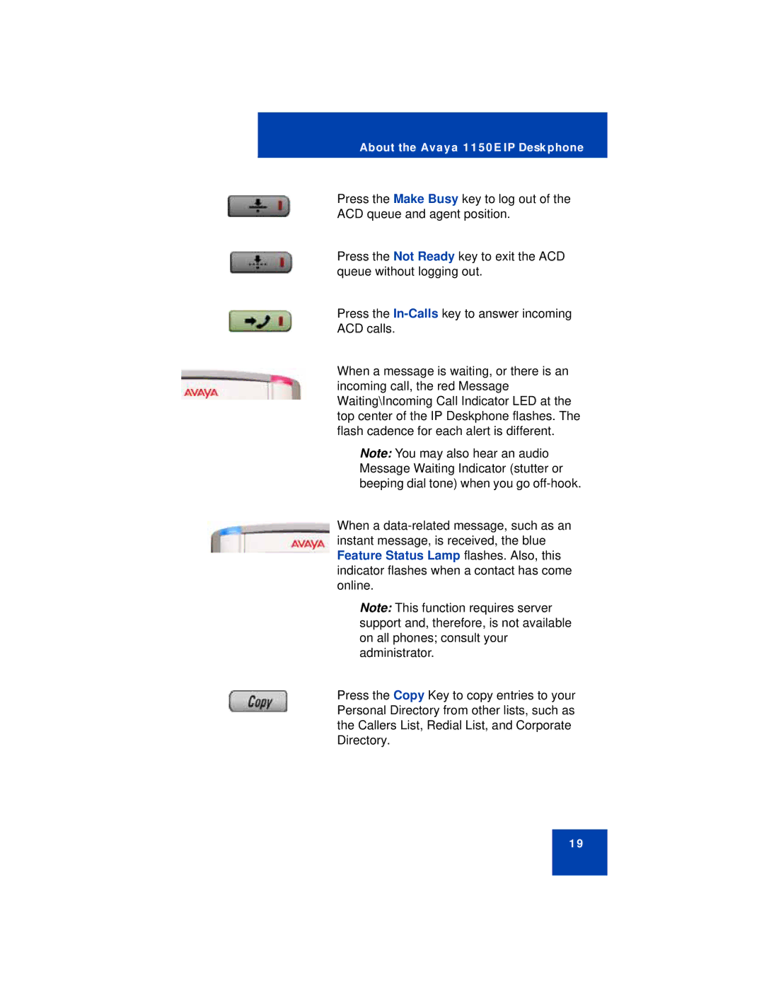 Avaya manual About the Avaya 1150E IP Deskphone 