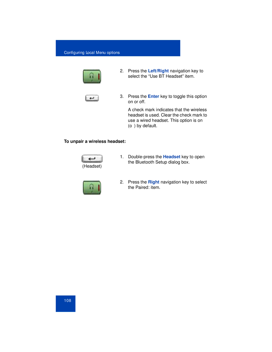 Avaya 1165E manual To unpair a wireless headset 