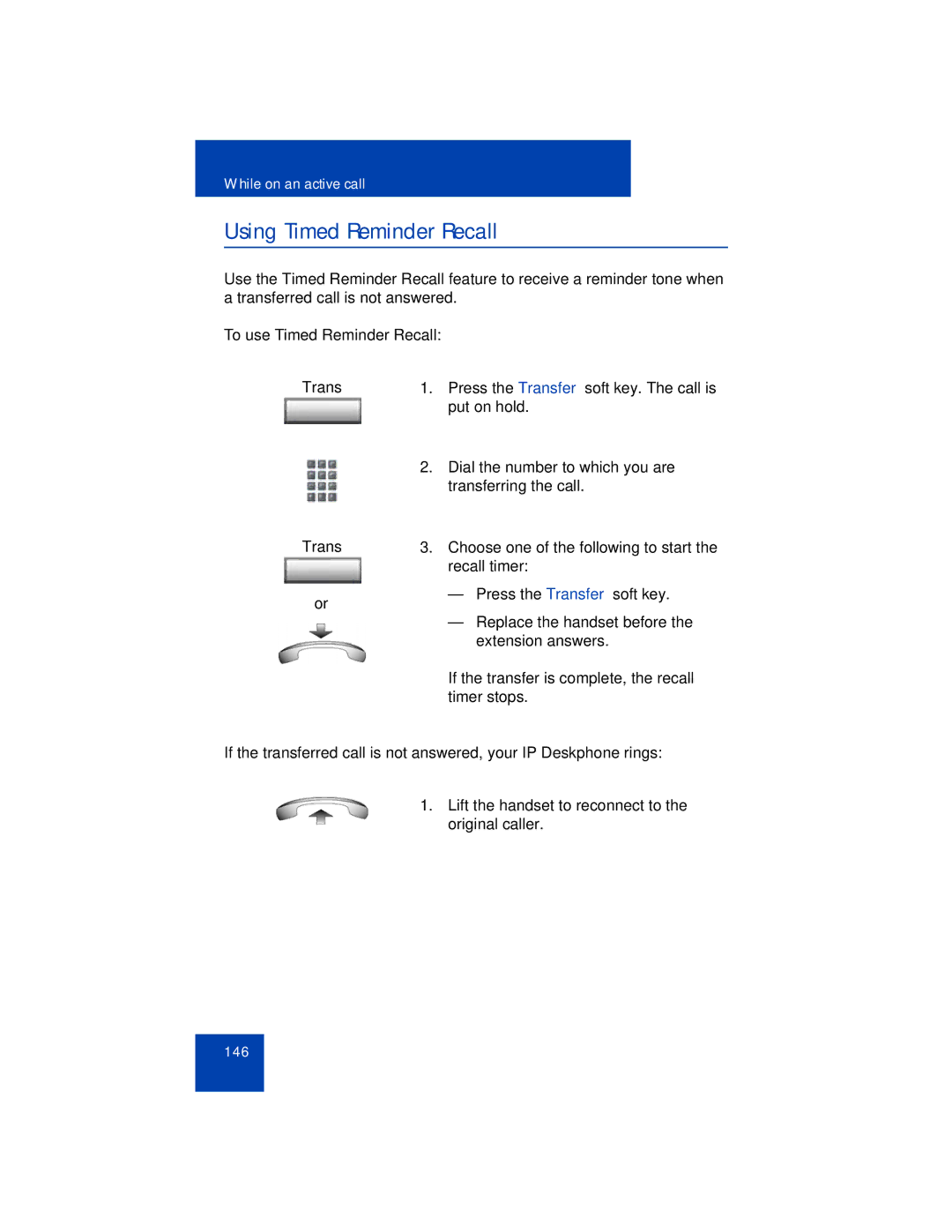 Avaya 1165E manual Using Timed Reminder Recall, To use Timed Reminder Recall 